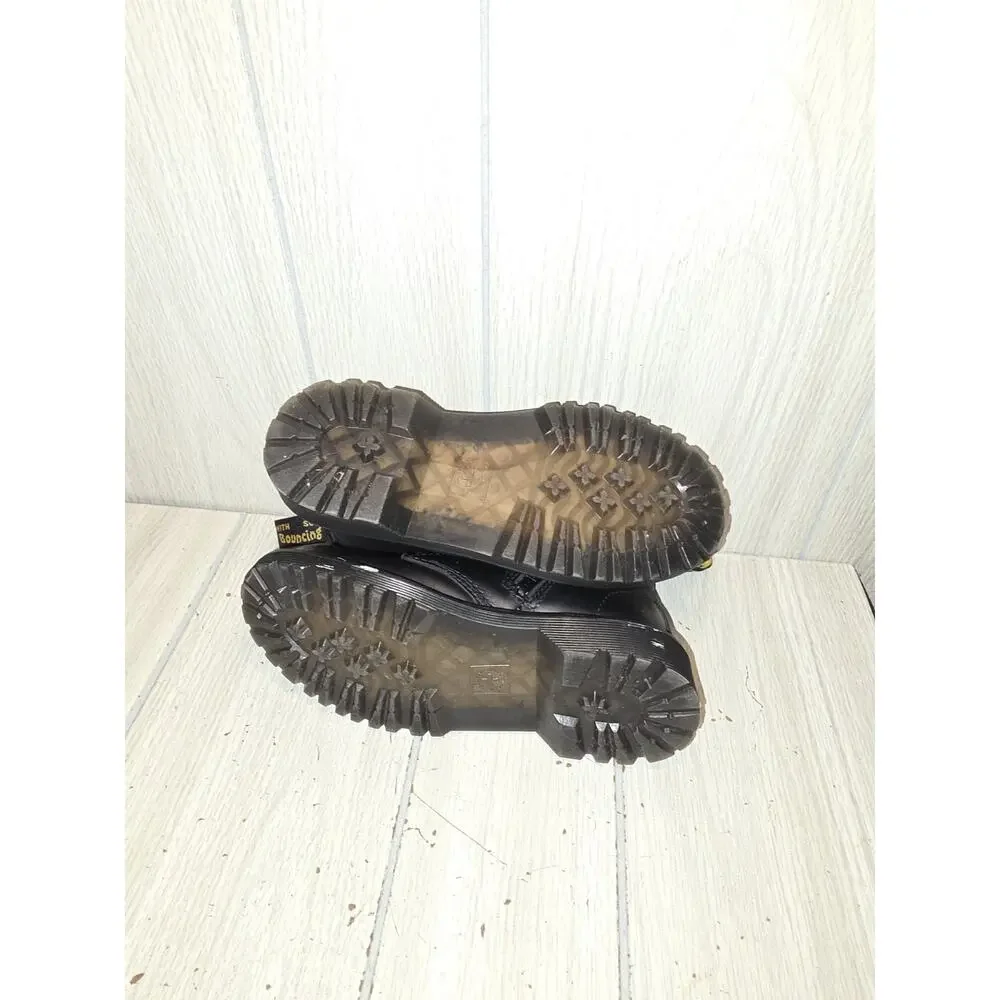 Dr. Martens Serena Leopard Faux Fur Boots Girls Size 1 Doc Martens Side Zip